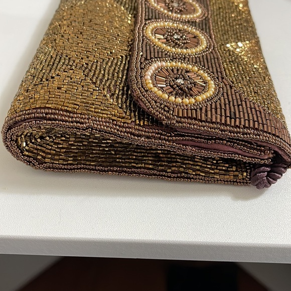 Vintage Marshall fields, copper beaded purse - Picture 4 of 16